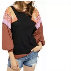 Free People Feelin It patchwork top